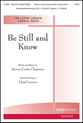 Be Still and Know SATB choral sheet music cover